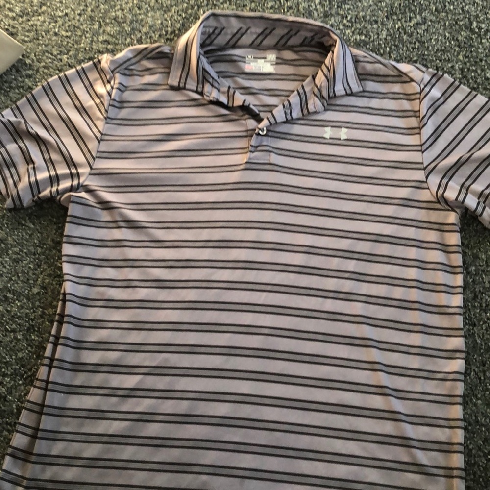 Gray Under Armour Golf Shirt